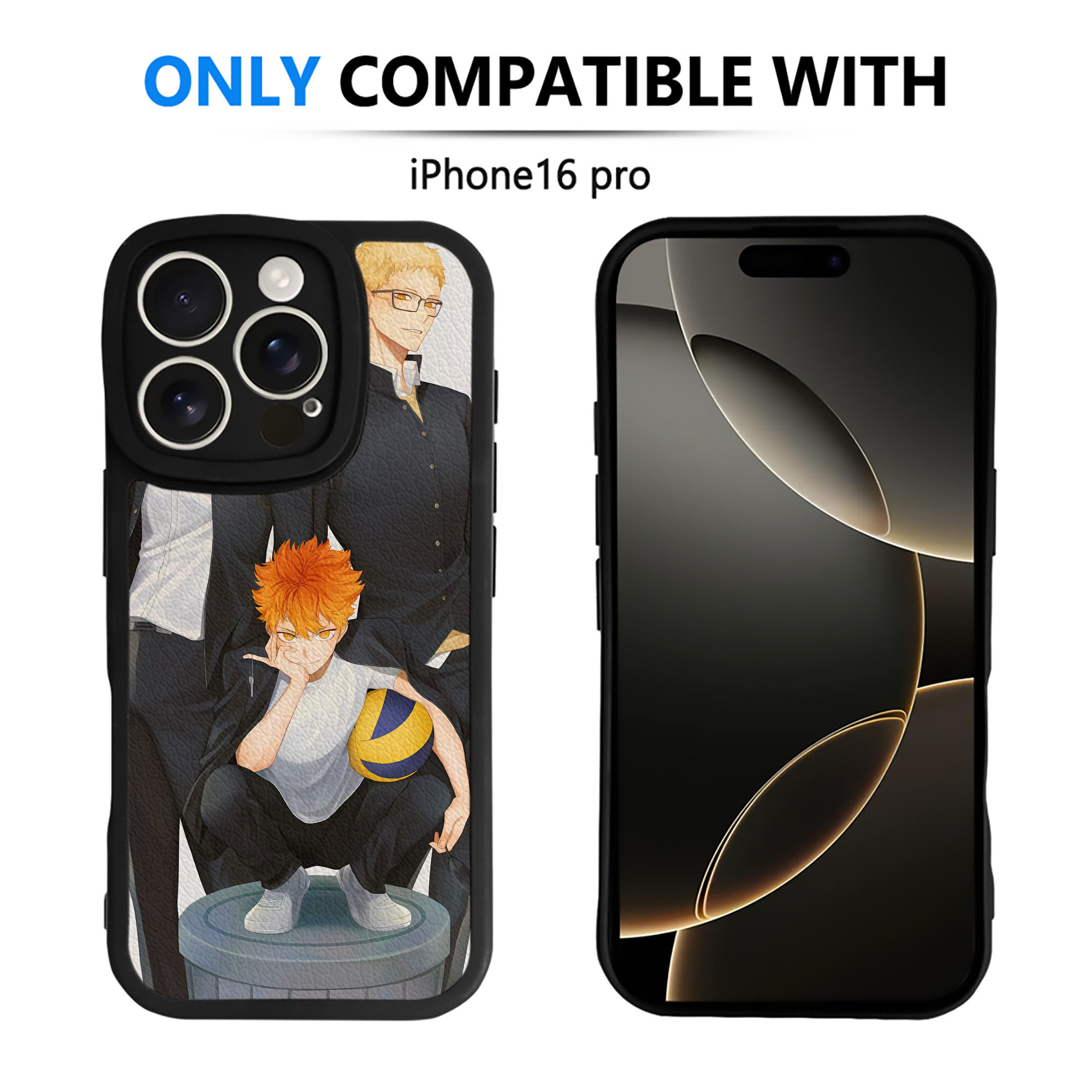 （画像用） ハイキュー!! Haikyu!! 【iPhone 16シリーズ対応】シリコンスマホケース（レザー調） 材質：シリコン